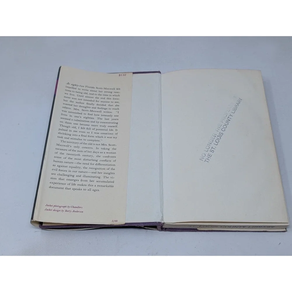 The Measure of My Days by Florida Scott-Maxwell Hardcover Book DJ 1968 Lib Aging